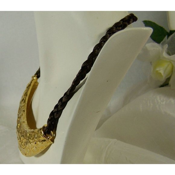 Cadoro Gold Egyptian Revival Statement Choker Collar Necklace Vintage - Picture 2 of 8